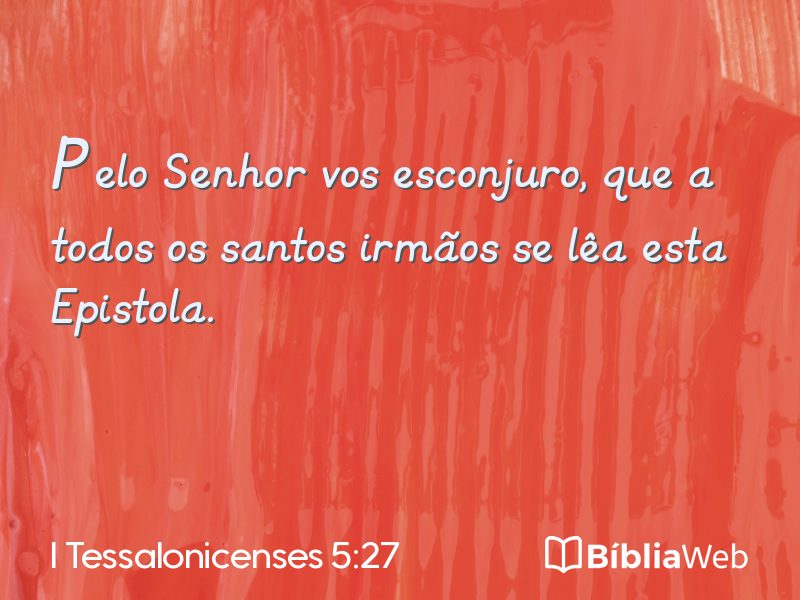 I Tessalonicenses 5:27 em imagem para compartilhar