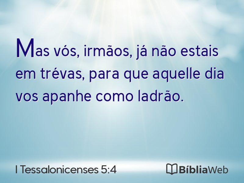 I Tessalonicenses 5:4 em imagem para compartilhar