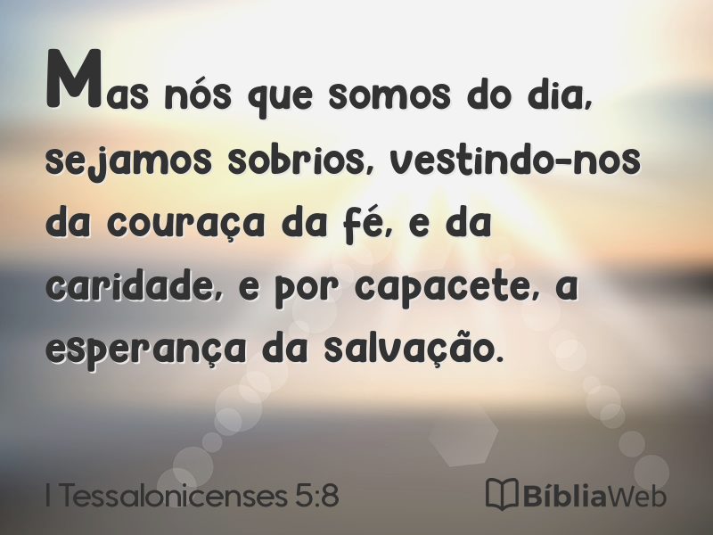 I Tessalonicenses 5:8 em imagem para compartilhar