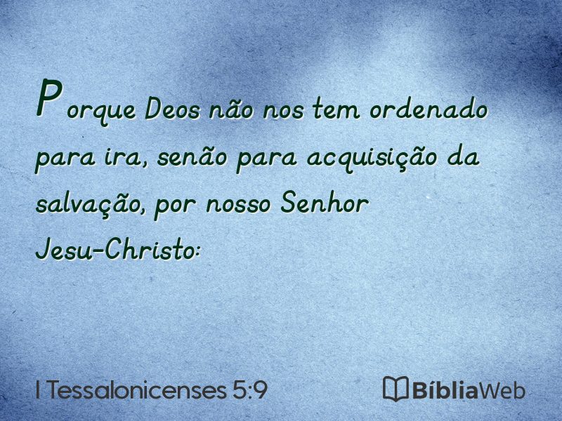 I Tessalonicenses 5:9 em imagem para compartilhar