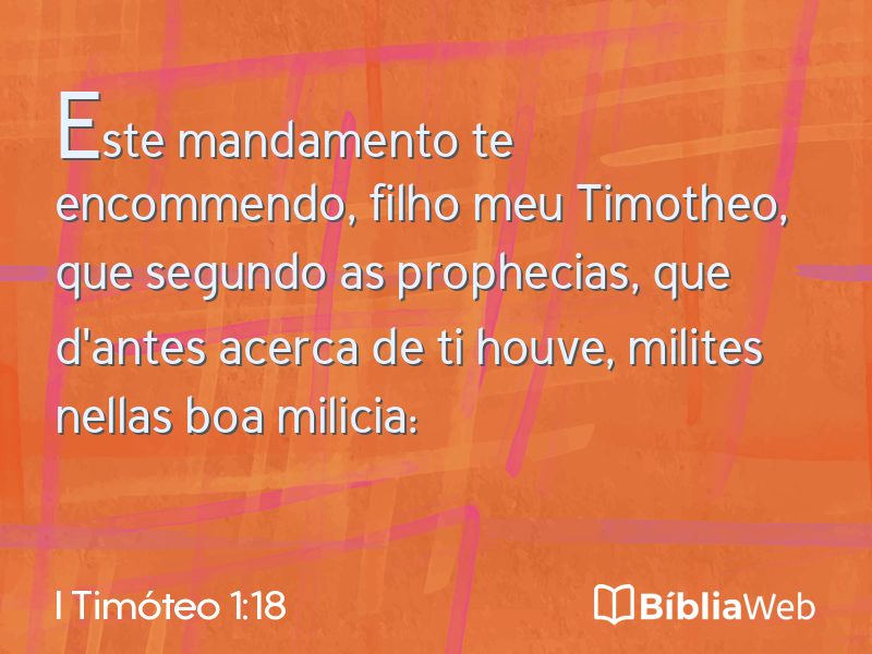 I Timóteo 1:18 em imagem para compartilhar