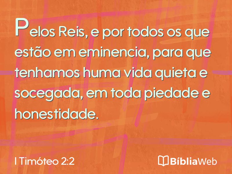 I Timóteo 2:2 em imagem para compartilhar