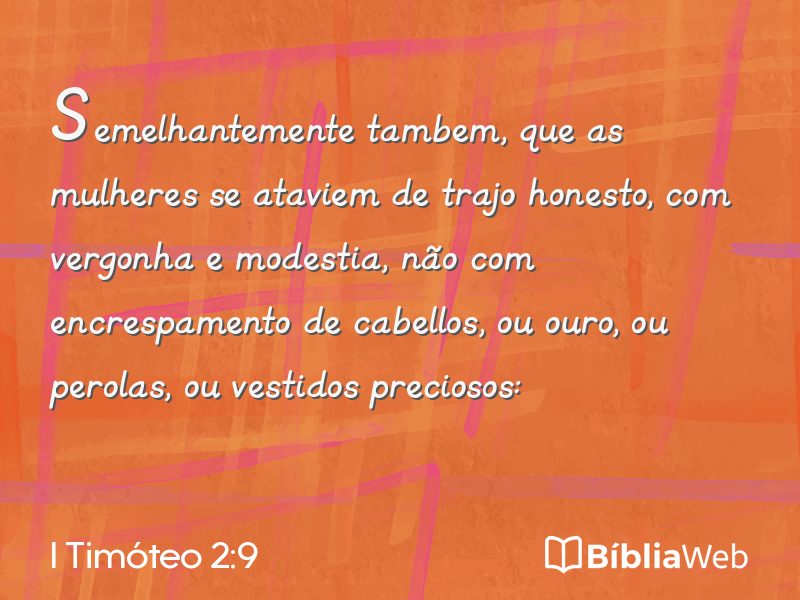I Timóteo 2:9 em imagem para compartilhar