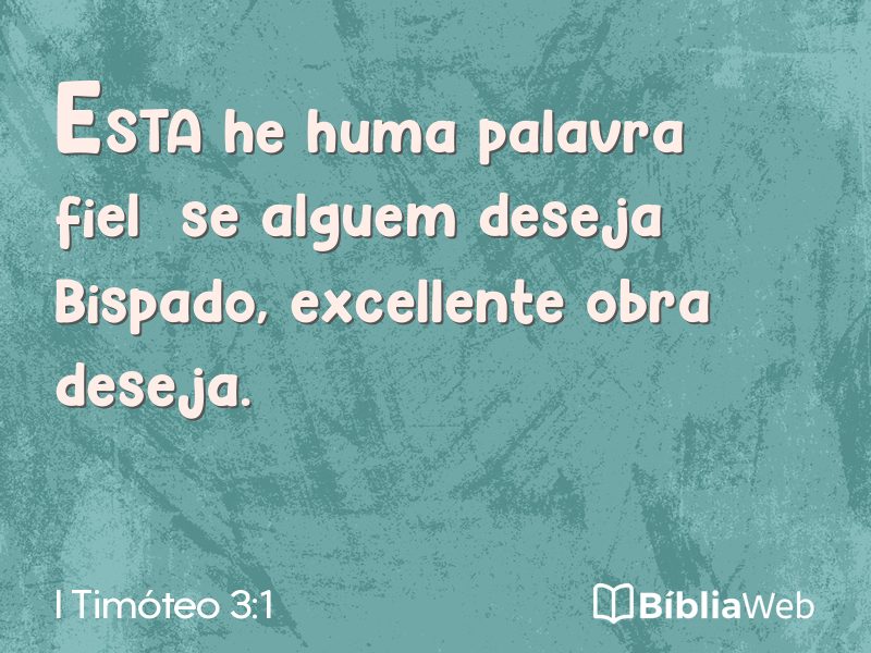 I Timóteo 3:1 em imagem para compartilhar