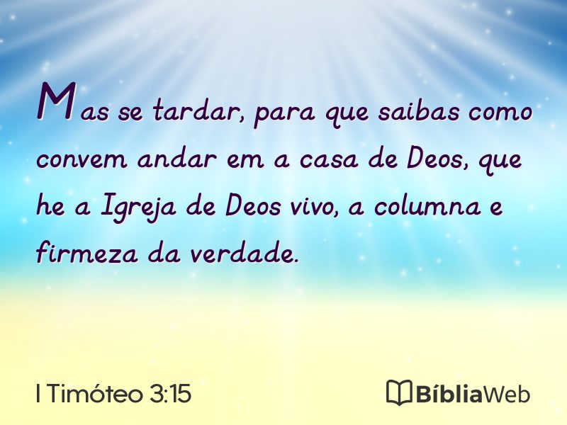 I Timóteo 3:15 em imagem para compartilhar