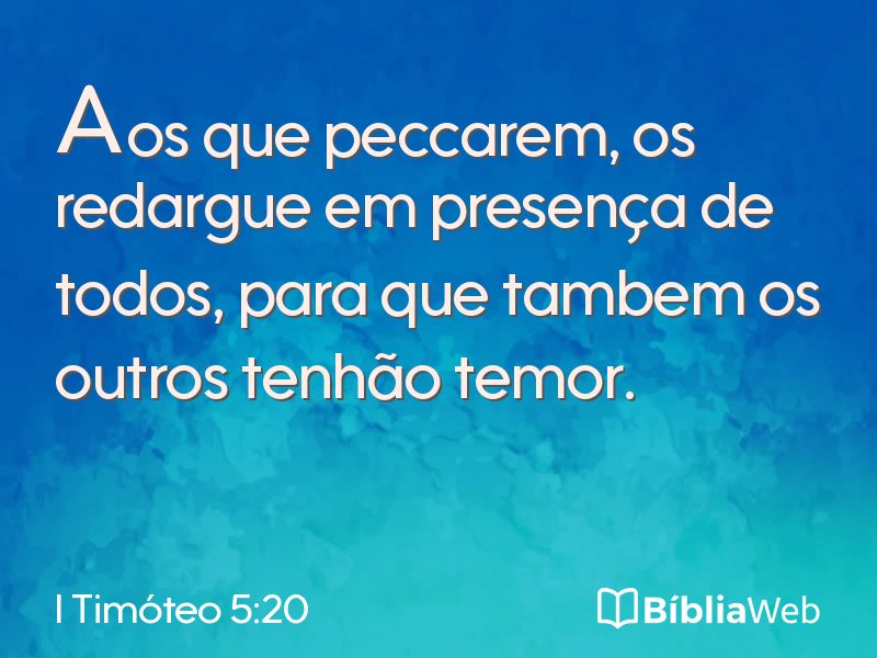 I Timóteo 5:20 em imagem para compartilhar