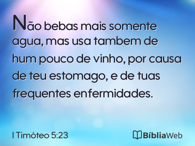 I Timóteo 5:23 em imagem para compartilhar