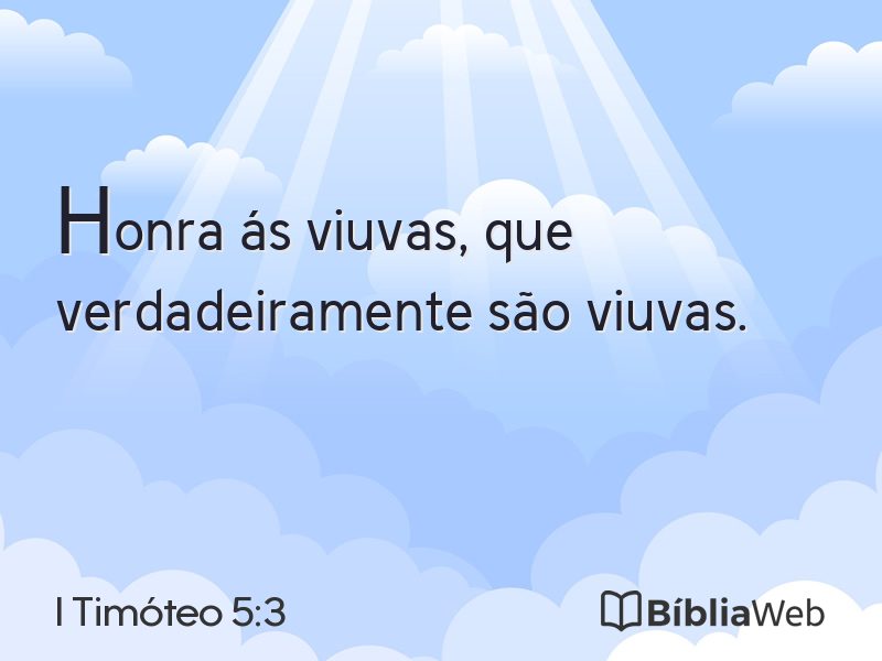 I Timóteo 5:3 em imagem para compartilhar