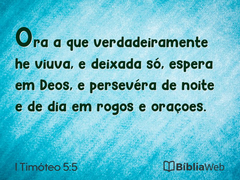 I Timóteo 5:5 em imagem para compartilhar