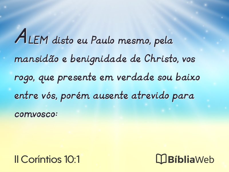 II Coríntios 10:1 em imagem para compartilhar