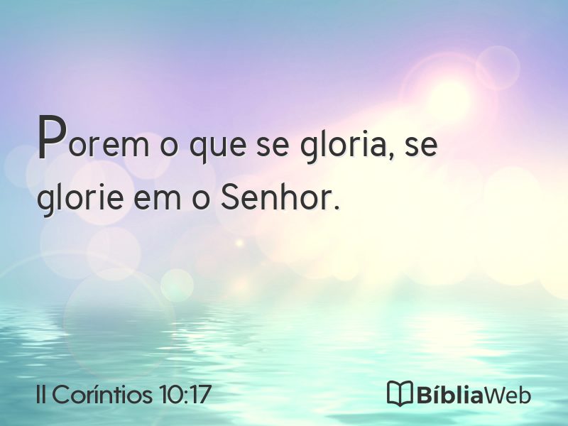 II Coríntios 10:17 em imagem para compartilhar