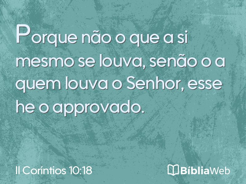 II Coríntios 10:18 em imagem para compartilhar