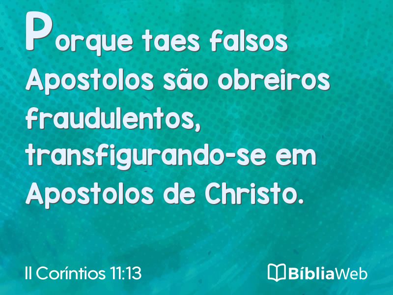 II Coríntios 11:13 em imagem para compartilhar
