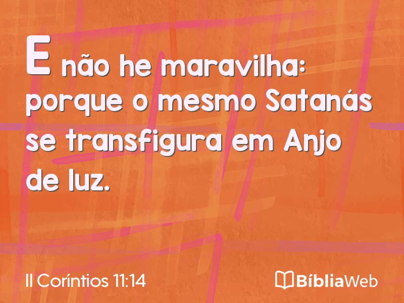 II Coríntios 11:14 em imagem para compartilhar