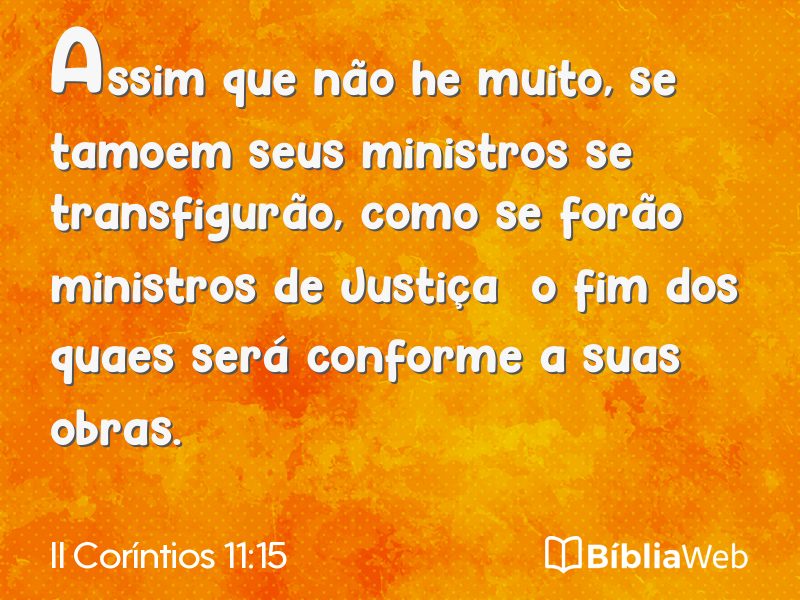 II Coríntios 11:15 em imagem para compartilhar