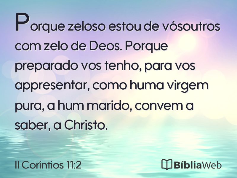 II Coríntios 11:2 em imagem para compartilhar