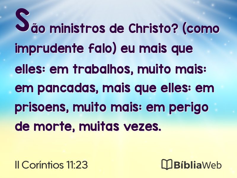 II Coríntios 11:23 em imagem para compartilhar
