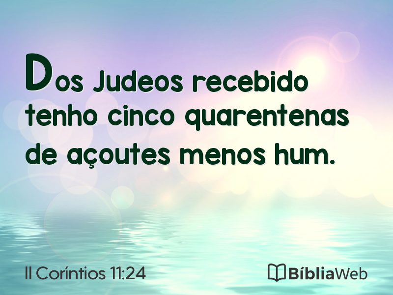 II Coríntios 11:24 em imagem para compartilhar