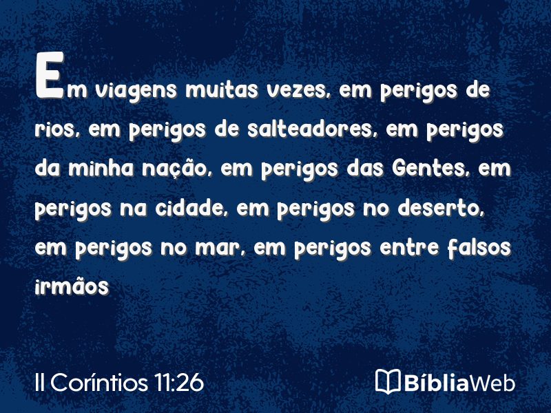 II Coríntios 11:26 em imagem para compartilhar