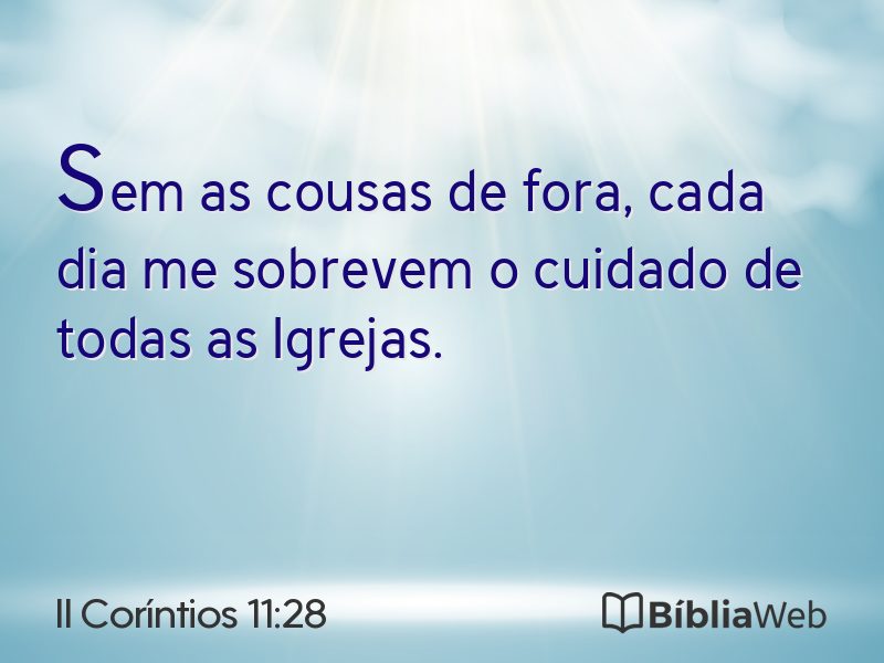 II Coríntios 11:28 em imagem para compartilhar
