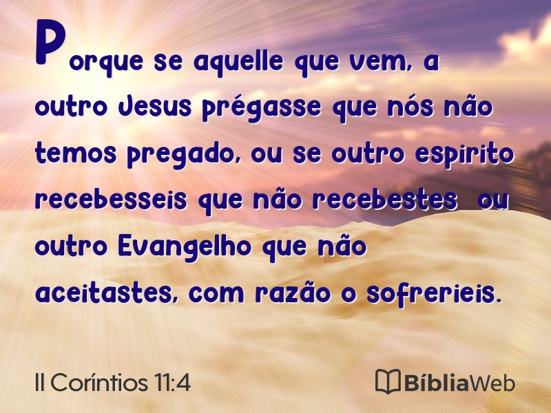 II Coríntios 11:4 em imagem para compartilhar