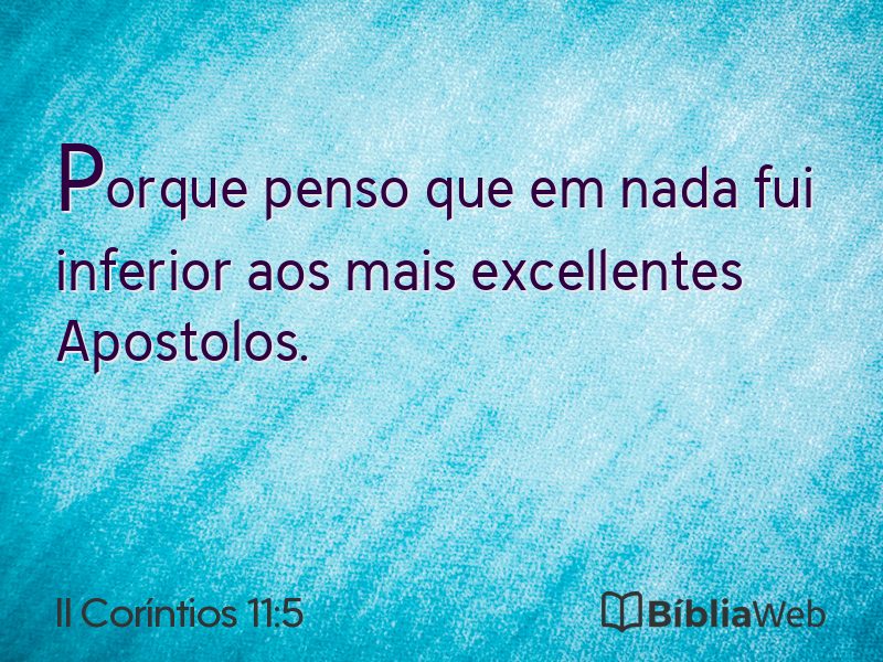 II Coríntios 11:5 em imagem para compartilhar
