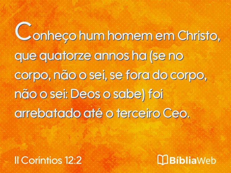 II Coríntios 12:2 em imagem para compartilhar