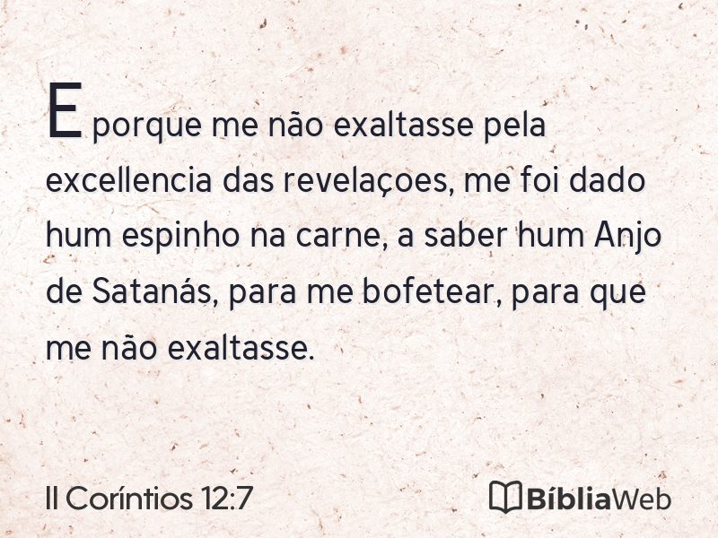 II Coríntios 12:7 em imagem para compartilhar