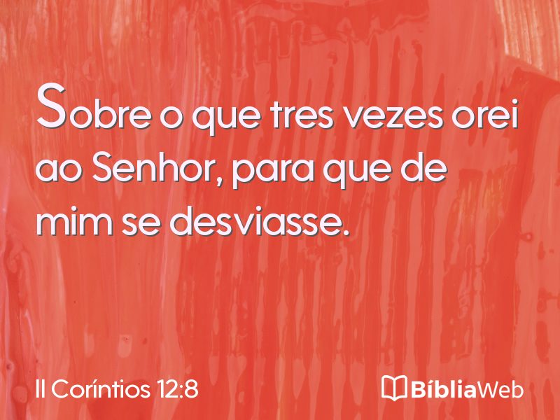 II Coríntios 12:8 em imagem para compartilhar