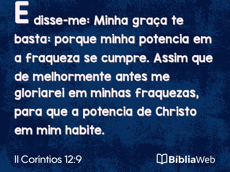II Coríntios 12:9 em imagem para compartilhar