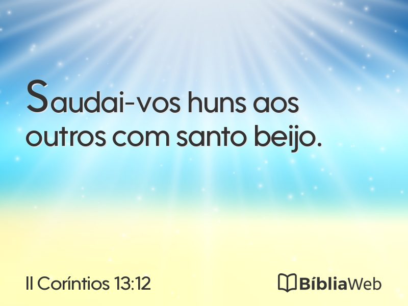 II Coríntios 13:12 em imagem para compartilhar