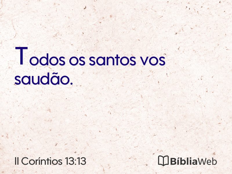 II Coríntios 13:13 em imagem para compartilhar
