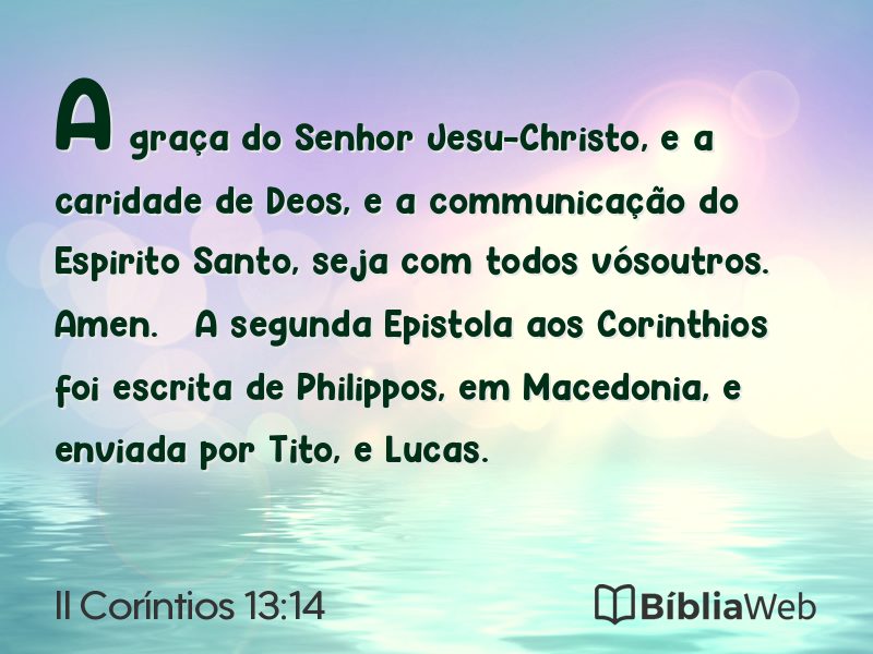 II Coríntios 13:14 em imagem para compartilhar