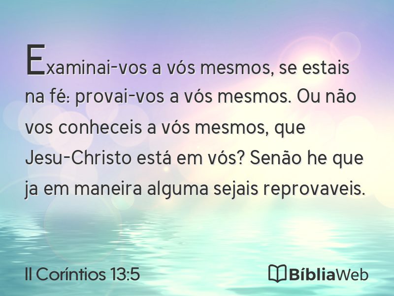 II Coríntios 13:5 em imagem para compartilhar