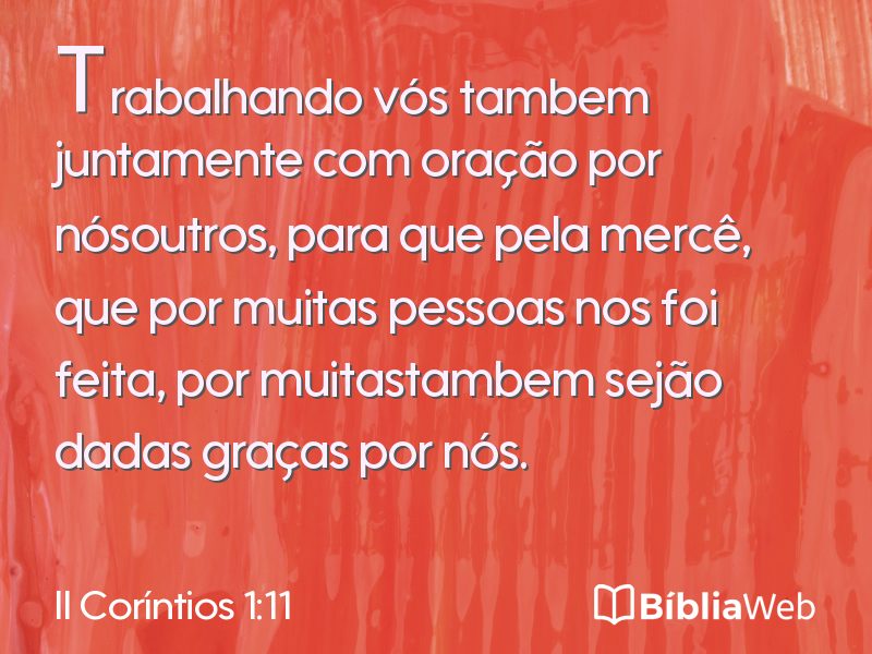II Coríntios 1:11 em imagem para compartilhar