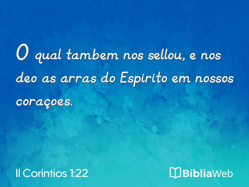 II Coríntios 1:22 em imagem para compartilhar