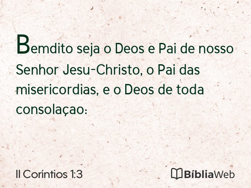 II Coríntios 1:3 em imagem para compartilhar