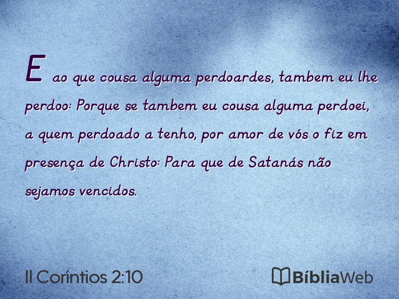II Coríntios 2:10 em imagem para compartilhar