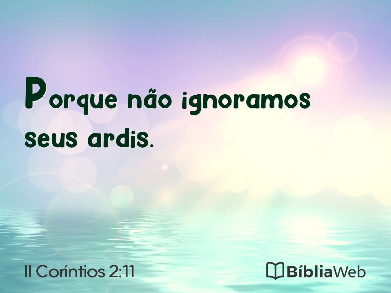II Coríntios 2:11 em imagem para compartilhar