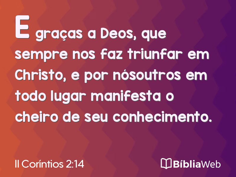 II Coríntios 2:14 em imagem para compartilhar