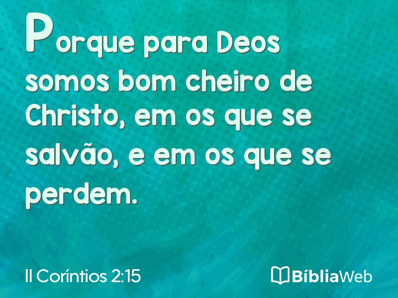II Coríntios 2:15 em imagem para compartilhar
