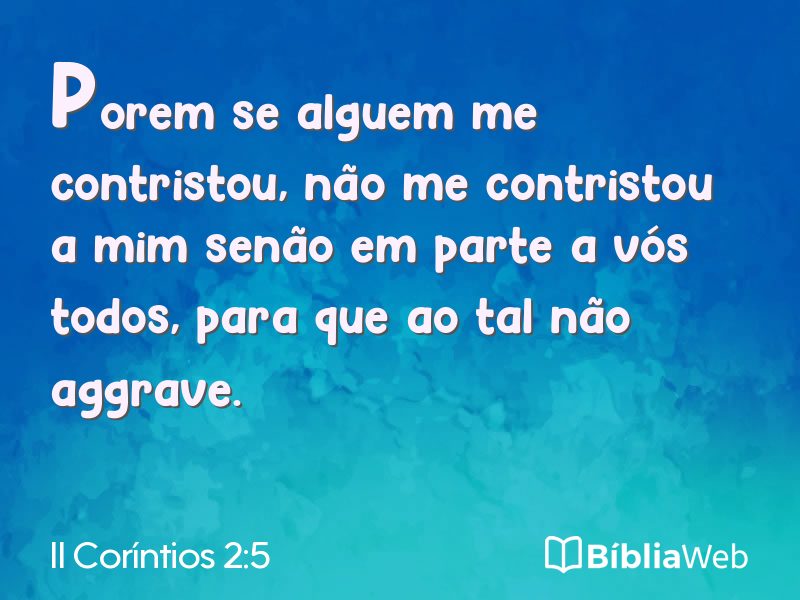 II Coríntios 2:5 em imagem para compartilhar