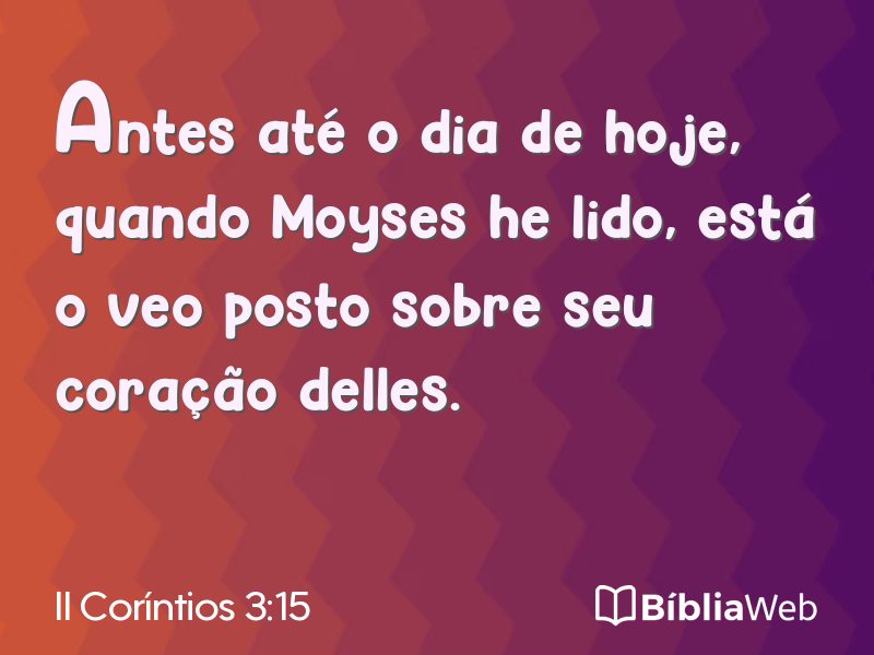 II Coríntios 3:15 em imagem para compartilhar