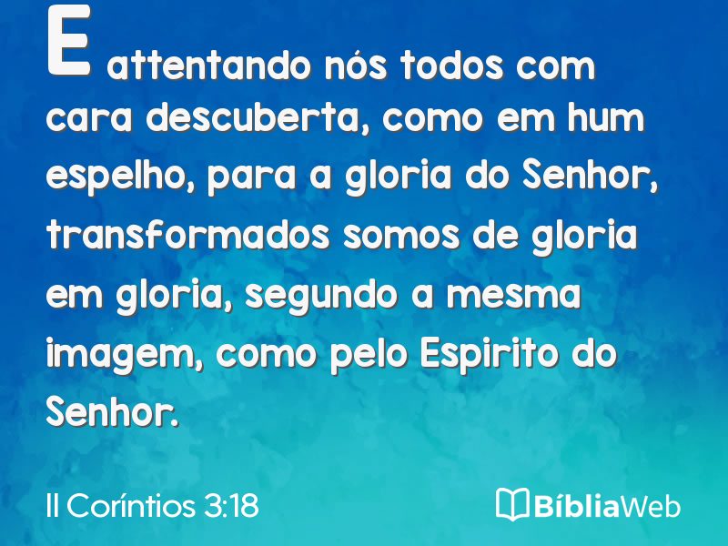 II Coríntios 3:18 em imagem para compartilhar