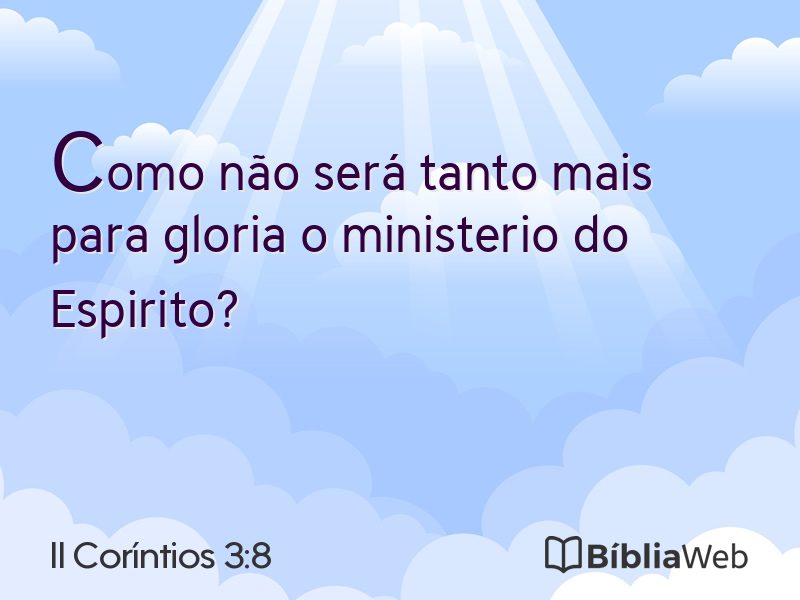 II Coríntios 3:8 em imagem para compartilhar