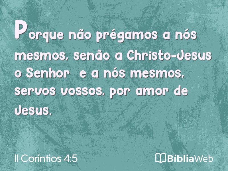 II Coríntios 4:5 em imagem para compartilhar