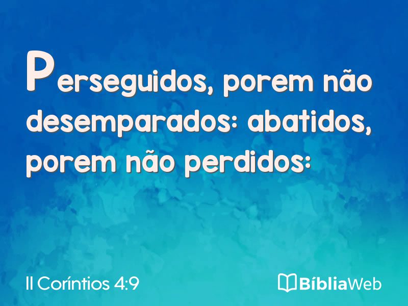 II Coríntios 4:9 em imagem para compartilhar