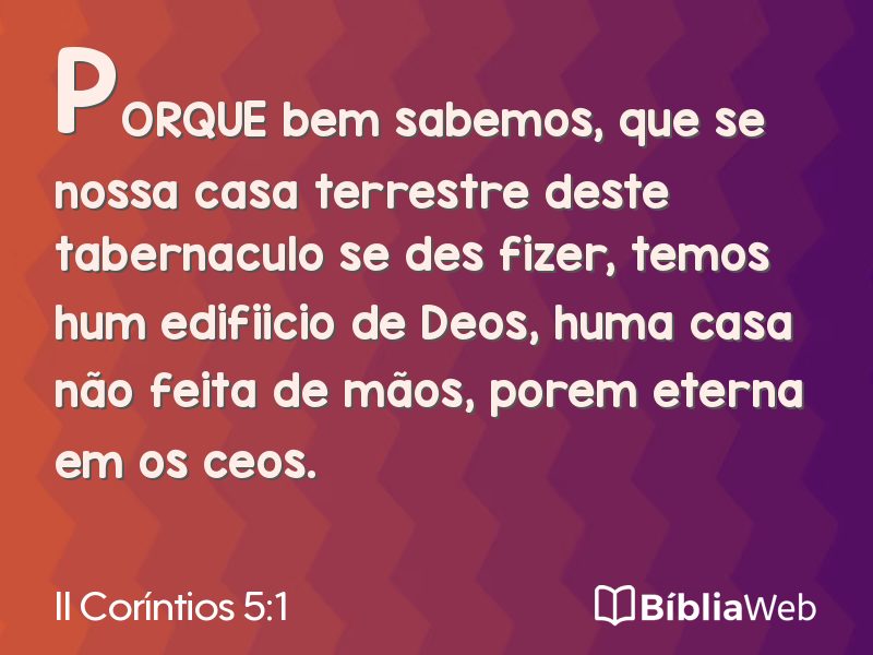 II Coríntios 5:1 em imagem para compartilhar
