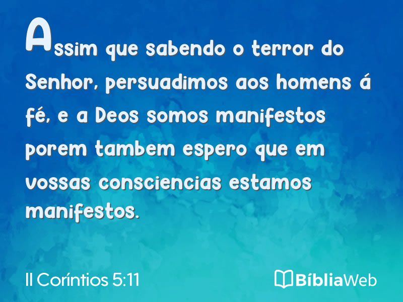 II Coríntios 5:11 em imagem para compartilhar