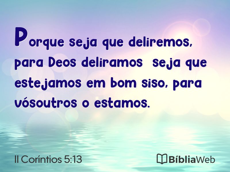 II Coríntios 5:13 em imagem para compartilhar